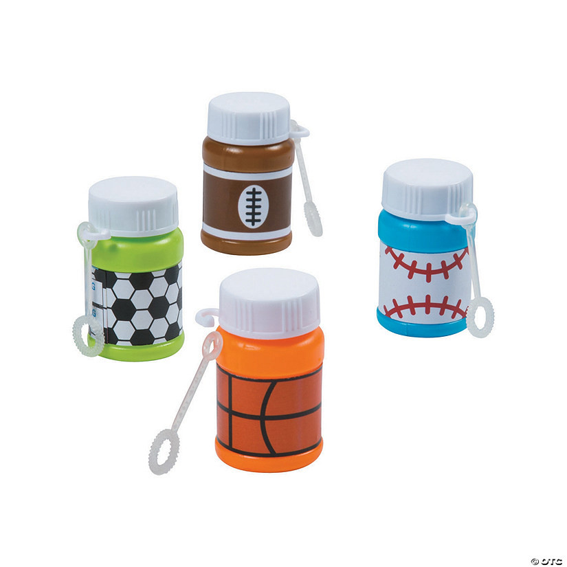 Mini Sports Bubble Bottles - 24 Pc. | Oriental Trading Company