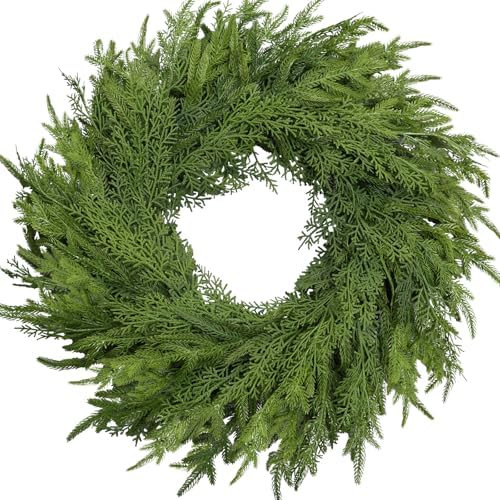 26 Inch Christmas Wreath, Christmas Wreaths for Front Door, Artificial Pine Wreath for Table Wall... | Amazon (US)