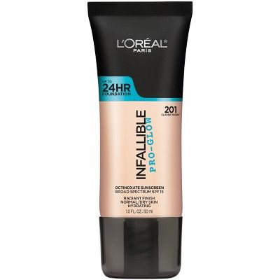 L'Oreal Paris Infallible Pro-Glow Foundation Normal/Dry Skin with SPF 15 - 1 fl oz | Target