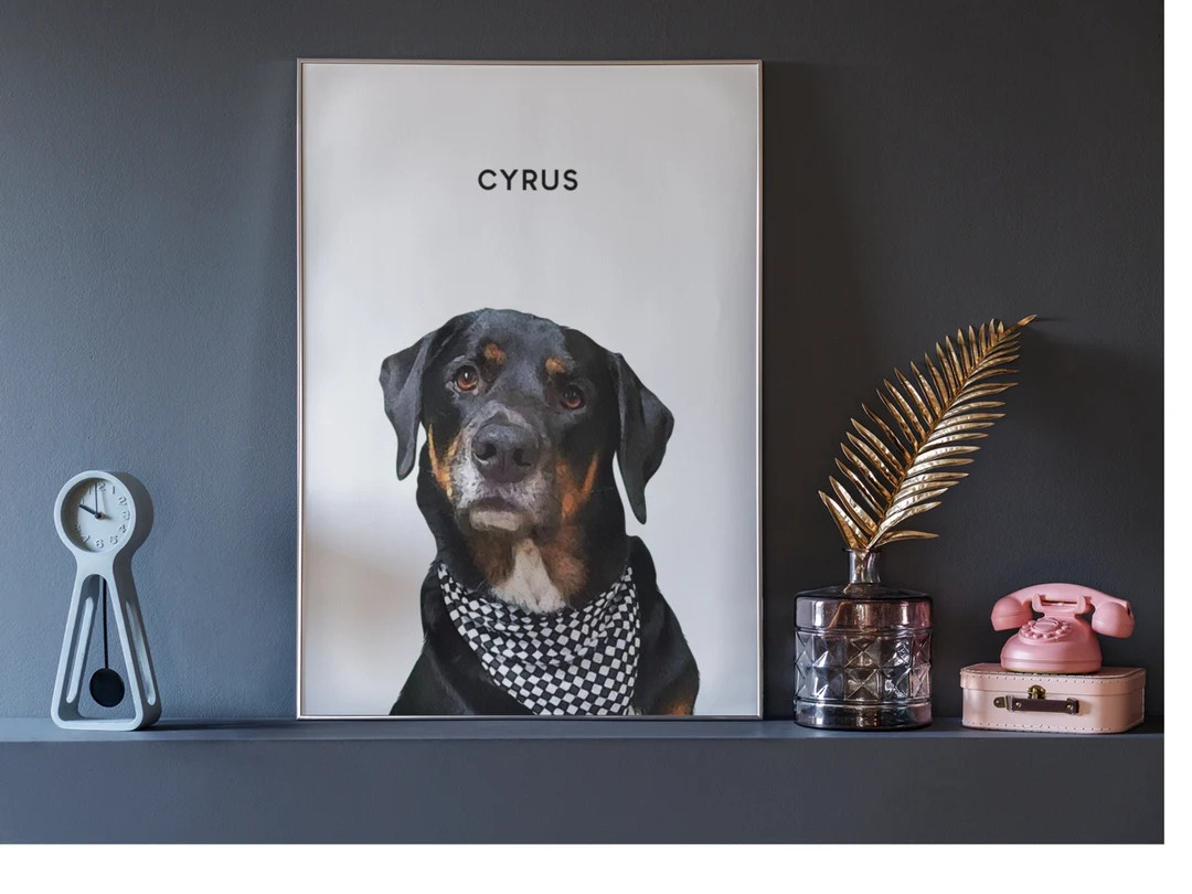 Custom Pet Portrait Custom Dog Portrait Pet Personalized Gifts - Etsy | Etsy (US)