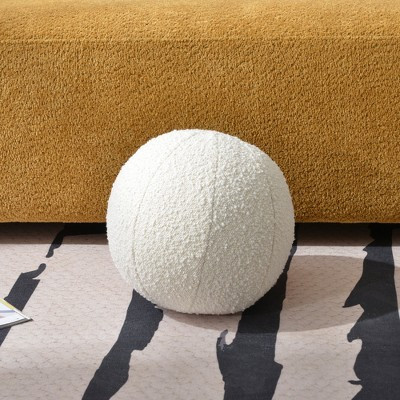KINWELL Boucle Detachable Sphere-Shaped Decorative Throw Pillow - Beige - 9"H x 9"W | Target