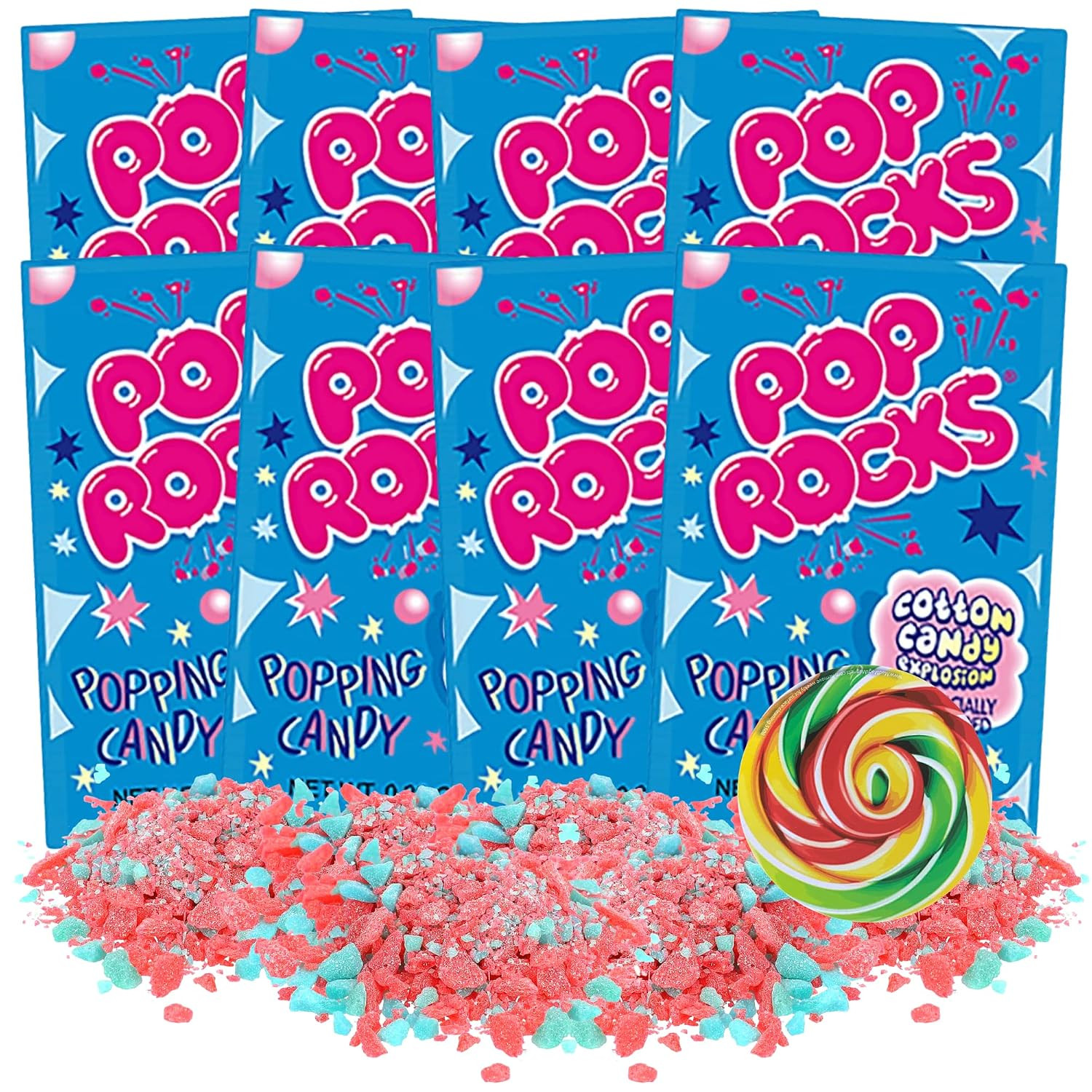 Cotton Candy Sizzling Pop Rocks, Bulk Crackling Candies for Party Favors, Gift Basket Fillers, an... | Amazon (US)