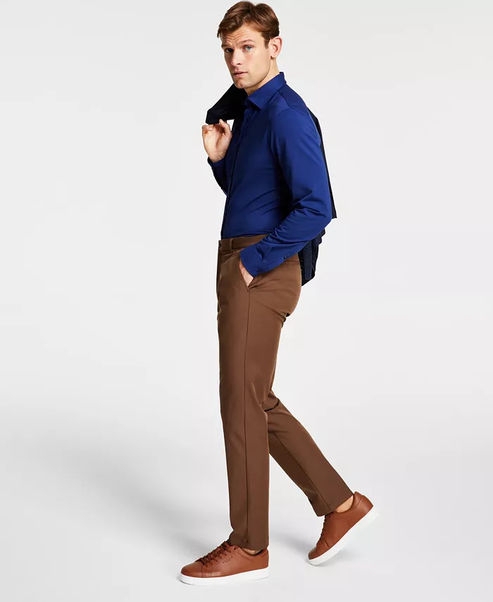 Michael Kors Men's Classic Fit Cotton Stretch Performance Pants - Macy's | Macy's