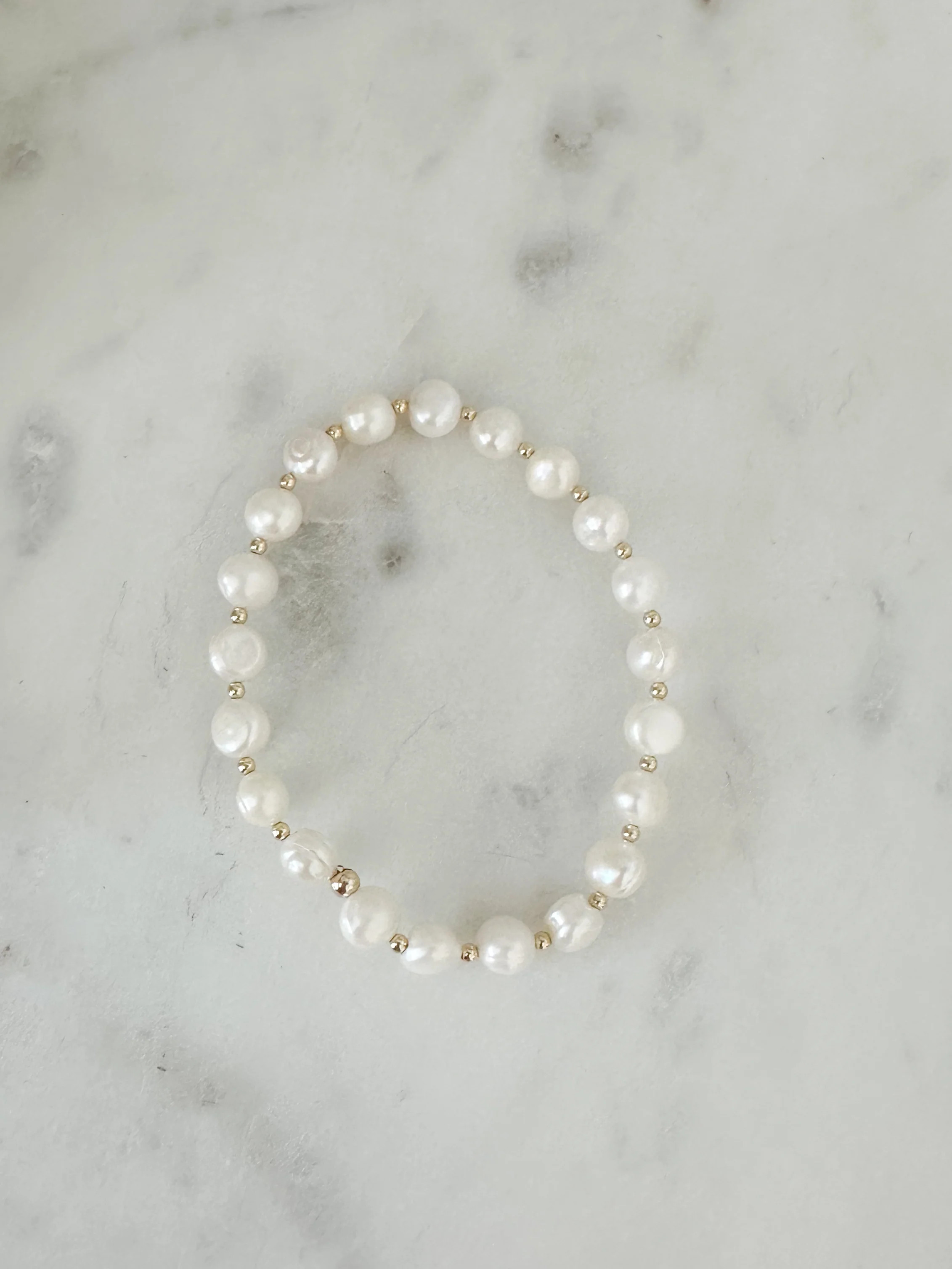 Rosa Pearl Stretch Bracelet | Carin Rose