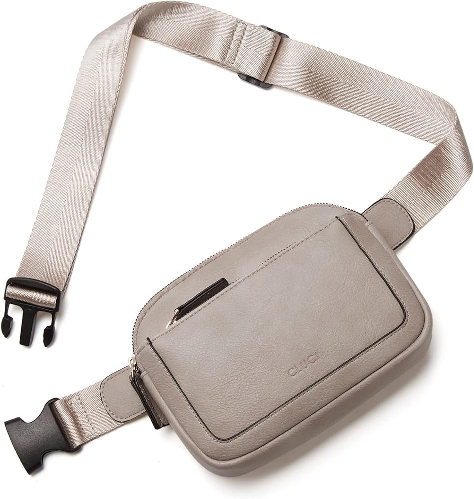 CLUCI Fanny Pack for Women Men Fashion Belt Bag Vegan Leather Waist Bag Crossbody with Adjustable... | Amazon (US)