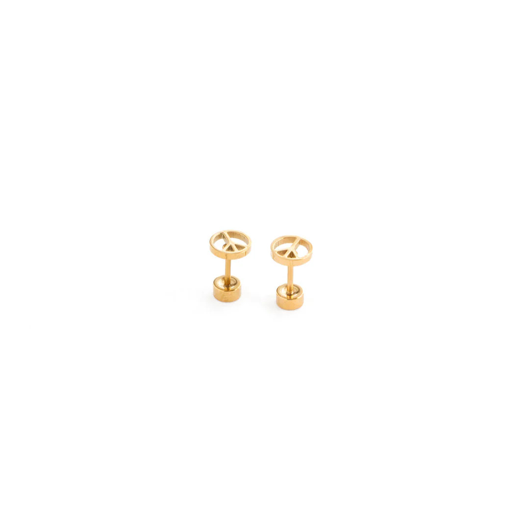 Peace Sign Stud Earrings | Pip Pop Post