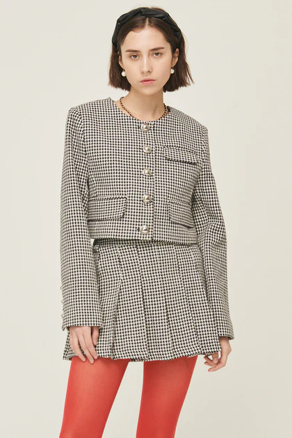 Haley Houndstooth Jacket | Storets (Global)
