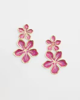 No Droop™ Magenta Flower Earrings | Chico's