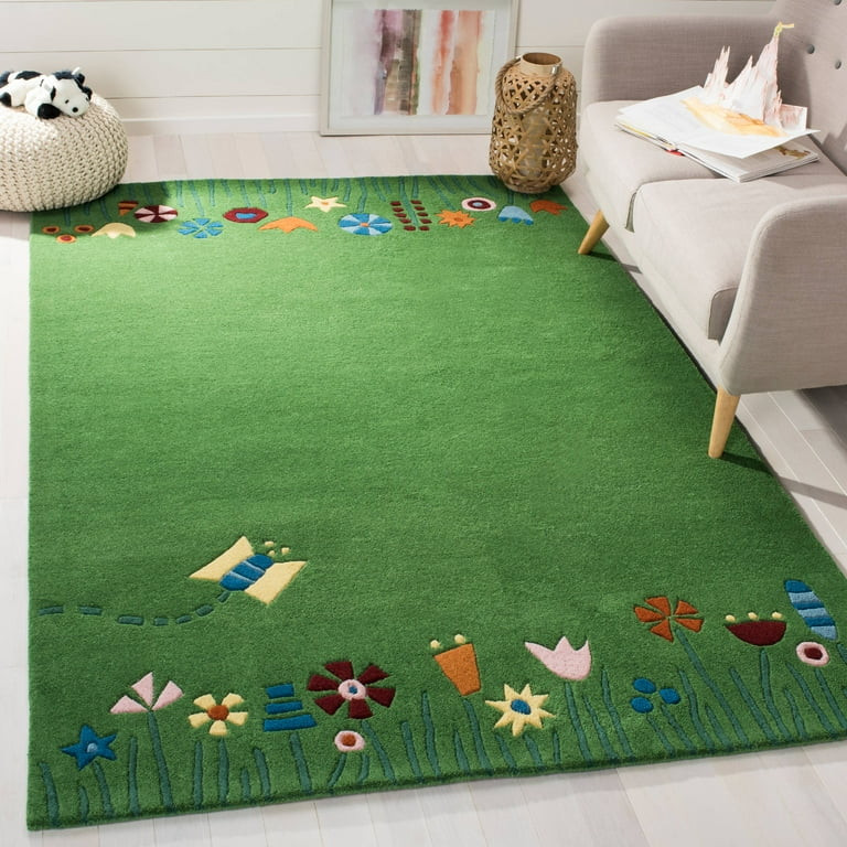 SAFAVIEH Kids Topher Play Grass Area Rug, Green/Multi, 3' x 5' | Walmart (US)