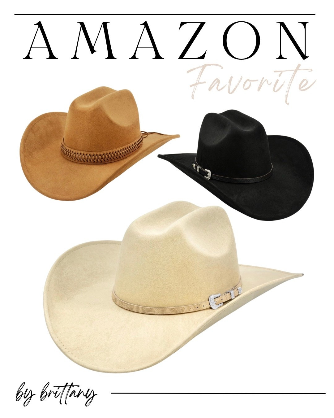 Amazon favorite cowboy hats 🤍 An easy everyday accessory that instantly elevates a simple outfit—jeans, tees, dresses, you name it. Wide brim, felt, shapeable, over 1,500 reviews, 4.4 stars, Linked here ✨

#LTKGiftGuide #LTKgrwm #LTKFindsUnder50