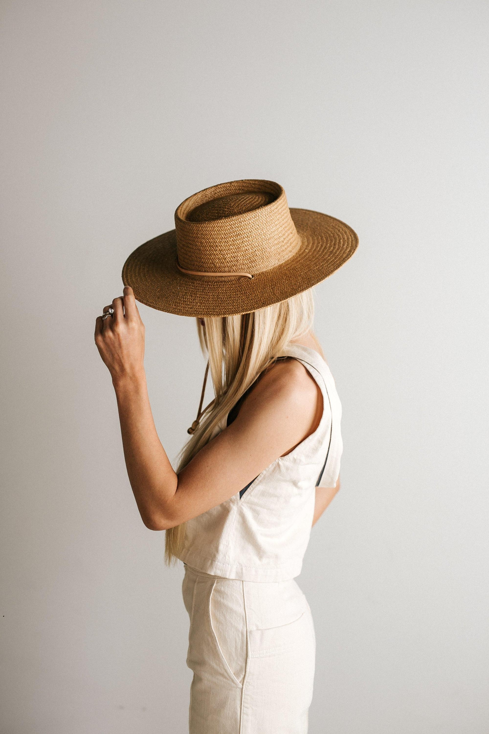 Aiden Straw Pork Pie - Natural | Gigi Pip