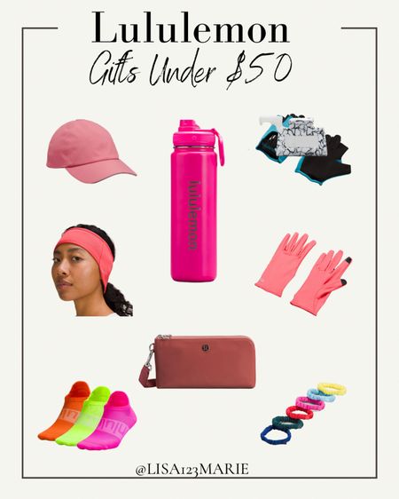 Lululemon gifts under $50! Gift guide for her. Gifts for wife. Gifts for sister. Gifts for best friend. 

#LTKGiftGuide #LTKunder50 #LTKHoliday