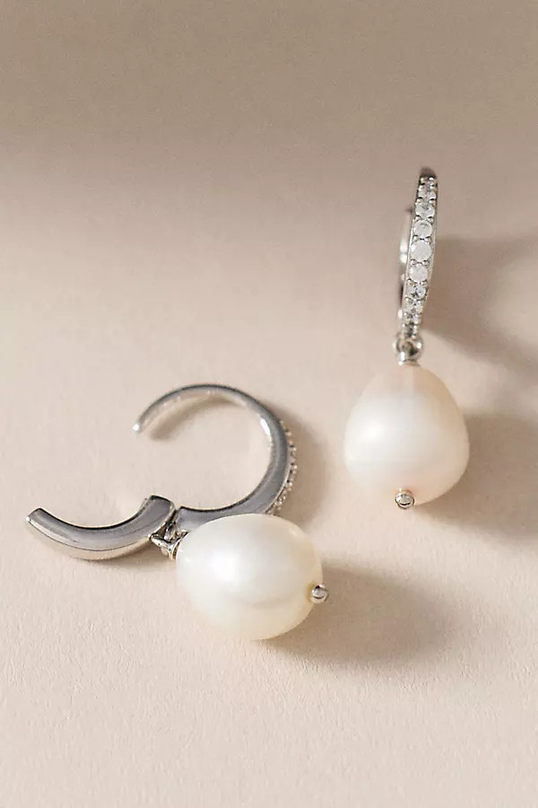 Madrid Freshwater Pearl Drop Hoop Earrings | Anthropologie (US)