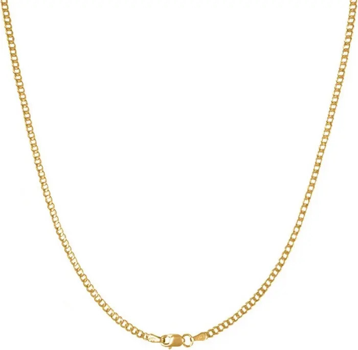 Donatello Gian 14k Gold Light-Weight Curb Chain Necklace | Nordstrom | Nordstrom