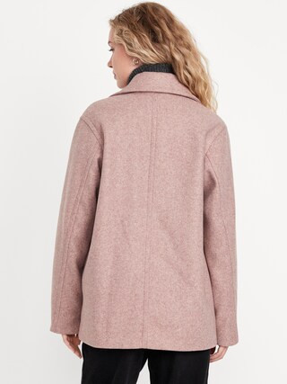 Oversized Double-Breasted Pea Coat | Old Navy (US)