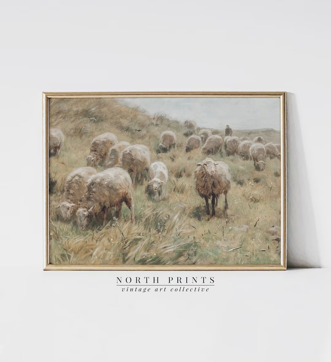 Sheep Painting | Vintage Landscape Print | English Farmhouse PRINTABLE #136 | Etsy (US)