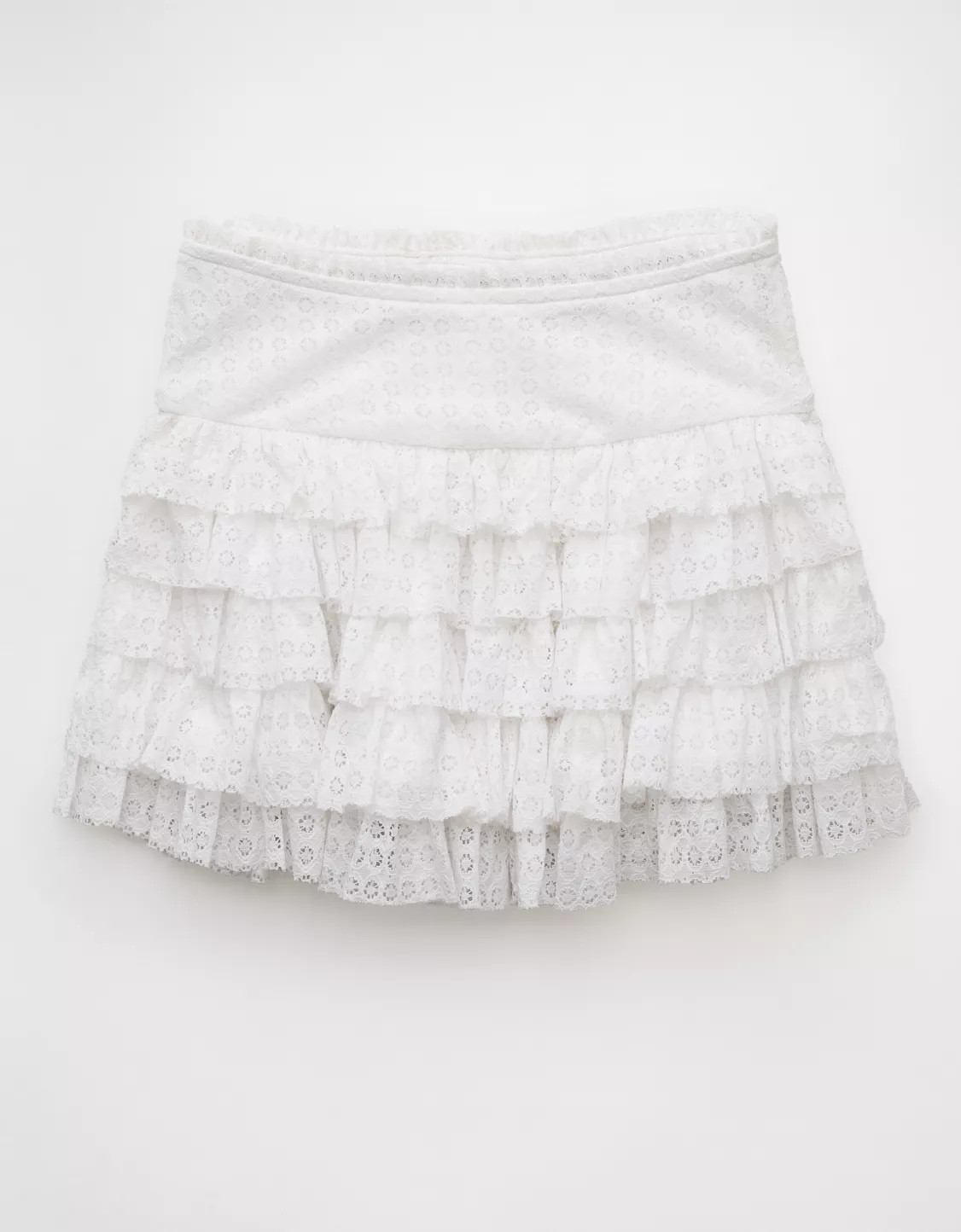 AE High-Waisted Ruffle Mini Skort | American Eagle Outfitters (US & CA)