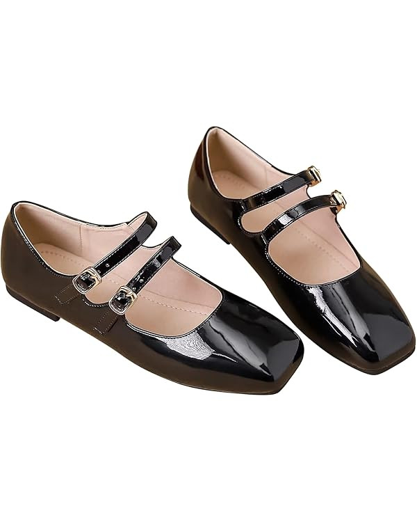 LUXINYU Women's Slip on Flats,Classy Round Toe Solid Classic Mary Jane Ballet Dance Shoes Soft Co... | Amazon (US)