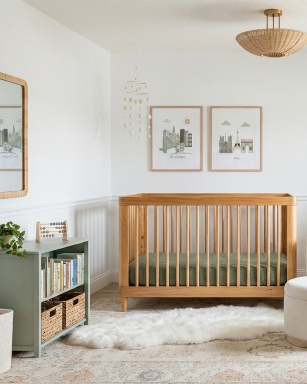 This sweet neutral nursery design was for a client who wanted a soft and serene space with touches of sage green and mixed wood nursery furniture.⁠ Even though this nursery is for a boy, we designed it as a fully gender neutral space so most things can be reused for a second child.⁠
⁠
Want a nursery design of your own? We do virtual design anywhere in the US! Check out our services at www.littlecrowninteriors.com. 
⁠
⁠
#nursery #nurserydesign #virtualdesign #onlinedesign #babyroom #babynursery #neutralnursery #nurseryfurniture #nurserydecor #sagenursery #boynursery #genderneutral #genderneutralnursery #pregnant #momtobe #babyontheway #expecting

#LTKBaby #LTKHome #LTKBump