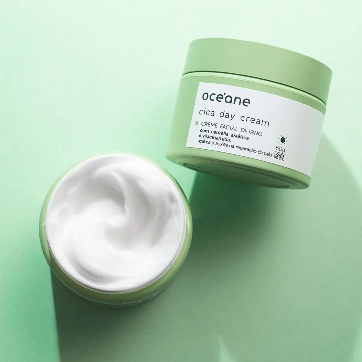Creme Facial Diurno com Centella Asiática | 50g - Maquiagens e cosméticos Océane: Pincéis, pa... | Oceane (BR)