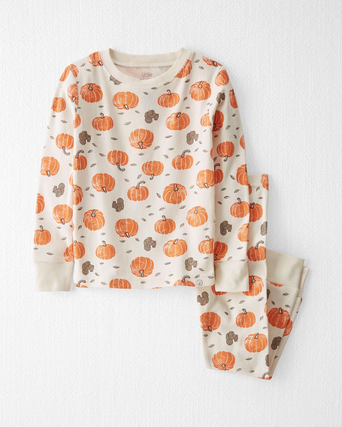 Harvest Pumpkin on Sweet Cream Toddler Organic Cotton Pajamas Set | carters.com | Carter's