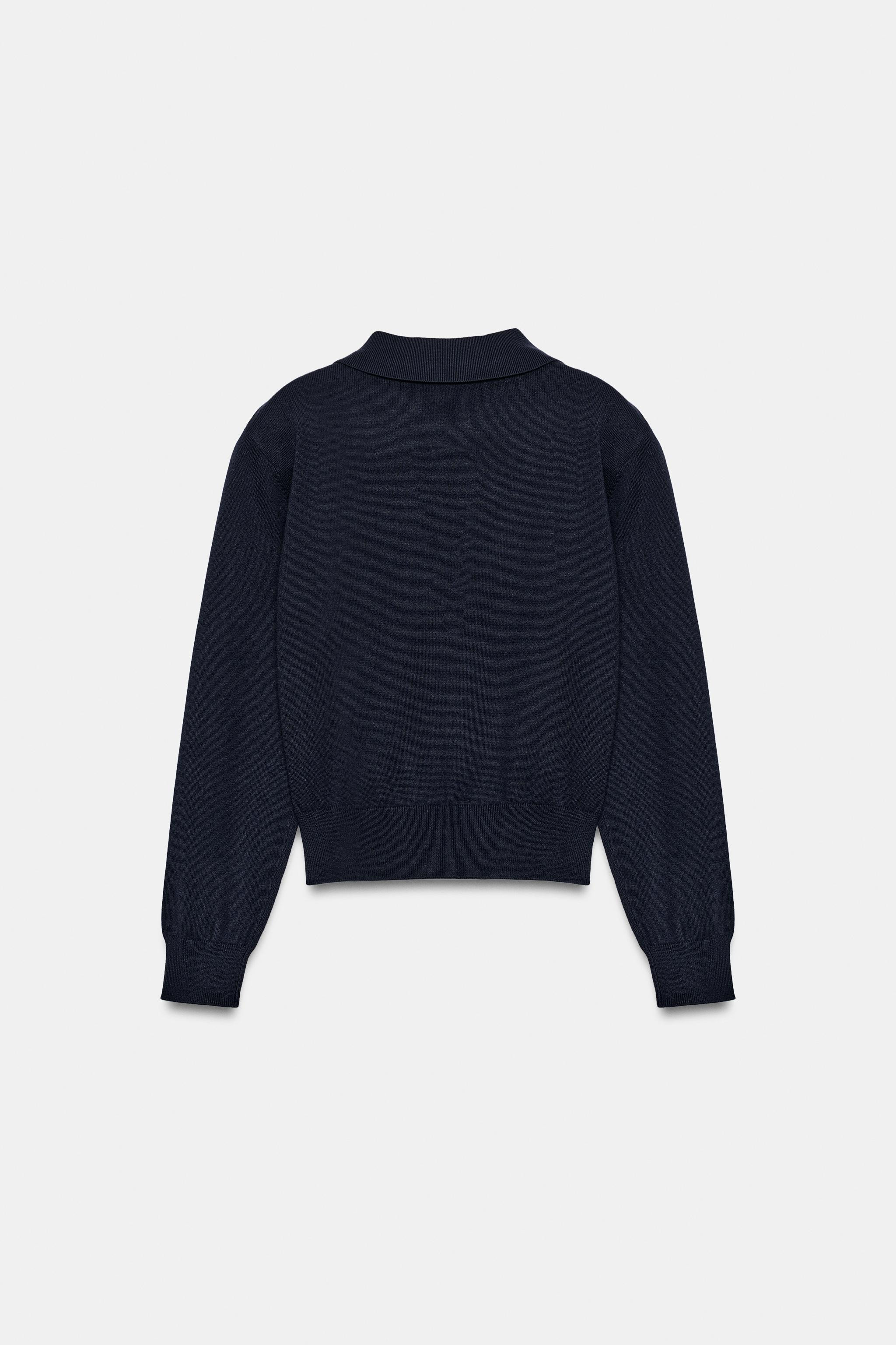 SHOULDER PAD KNIT POLO | Zara US