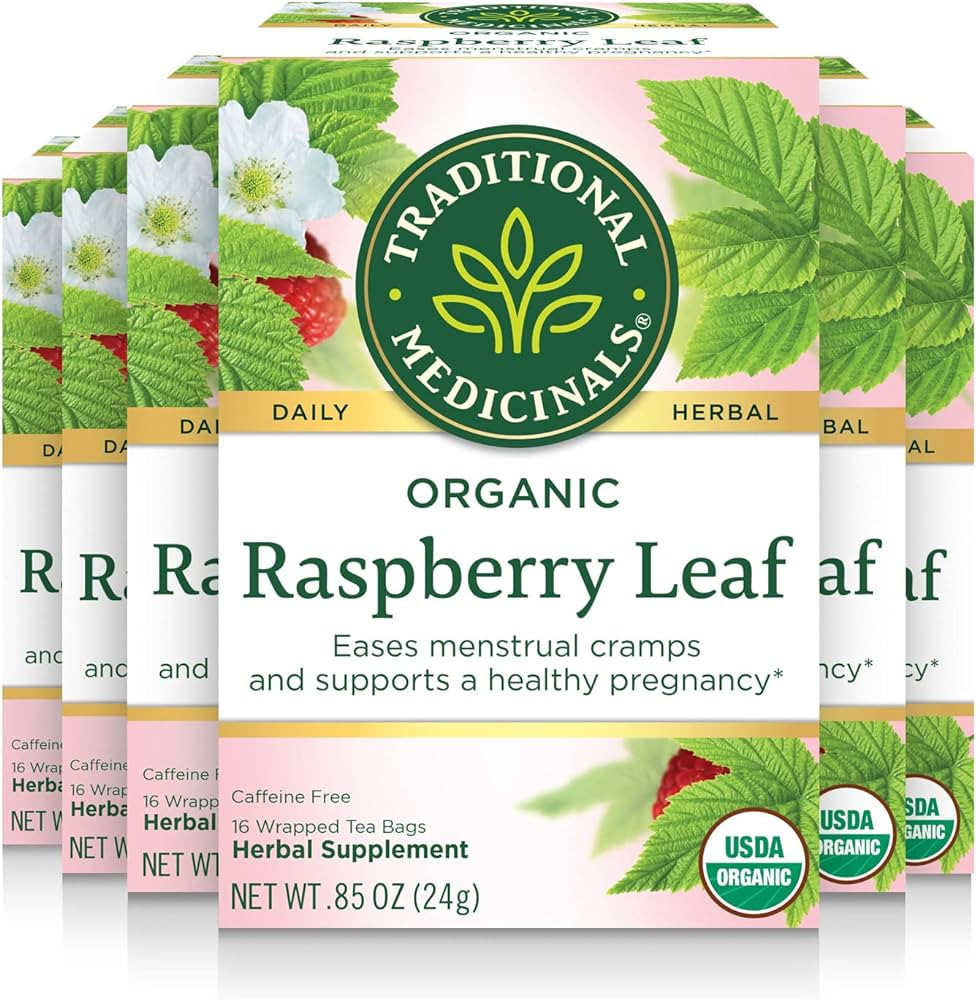 Traditional Medicinals Tea, Organic Raspberry Leaf, Eases Menstrual Cramps, Supports a Healthy Pr... | Amazon (US)