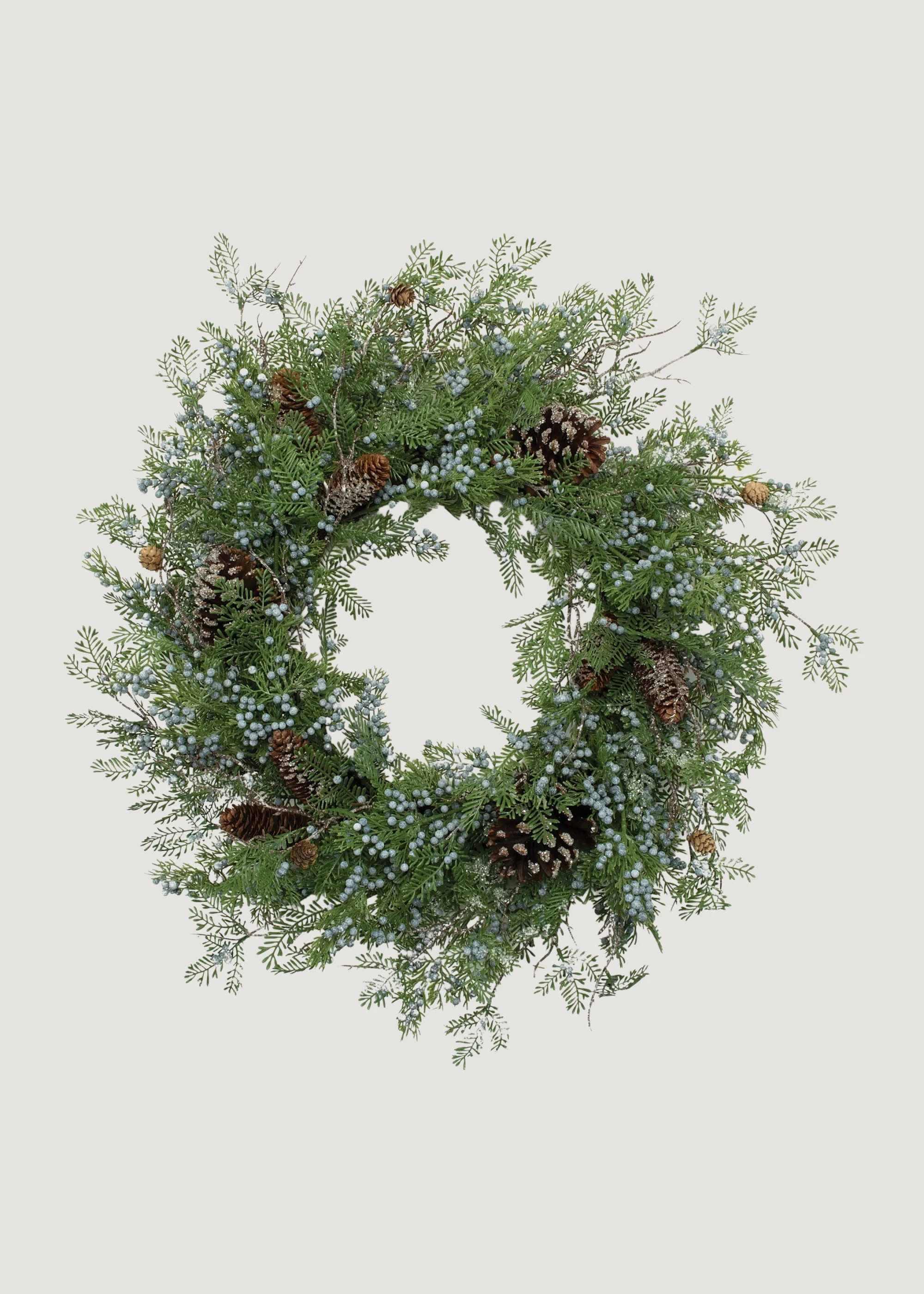 Luxe Faux Juniper Pinecone Wreath - 26" | Afloral