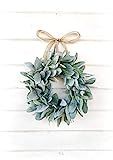 Farmhouse Wreath, Lambs Ear Wreath, Farmhouse Decor, Spring Wreath, Summer Wreath, Small Wreath, Min | Amazon (US)