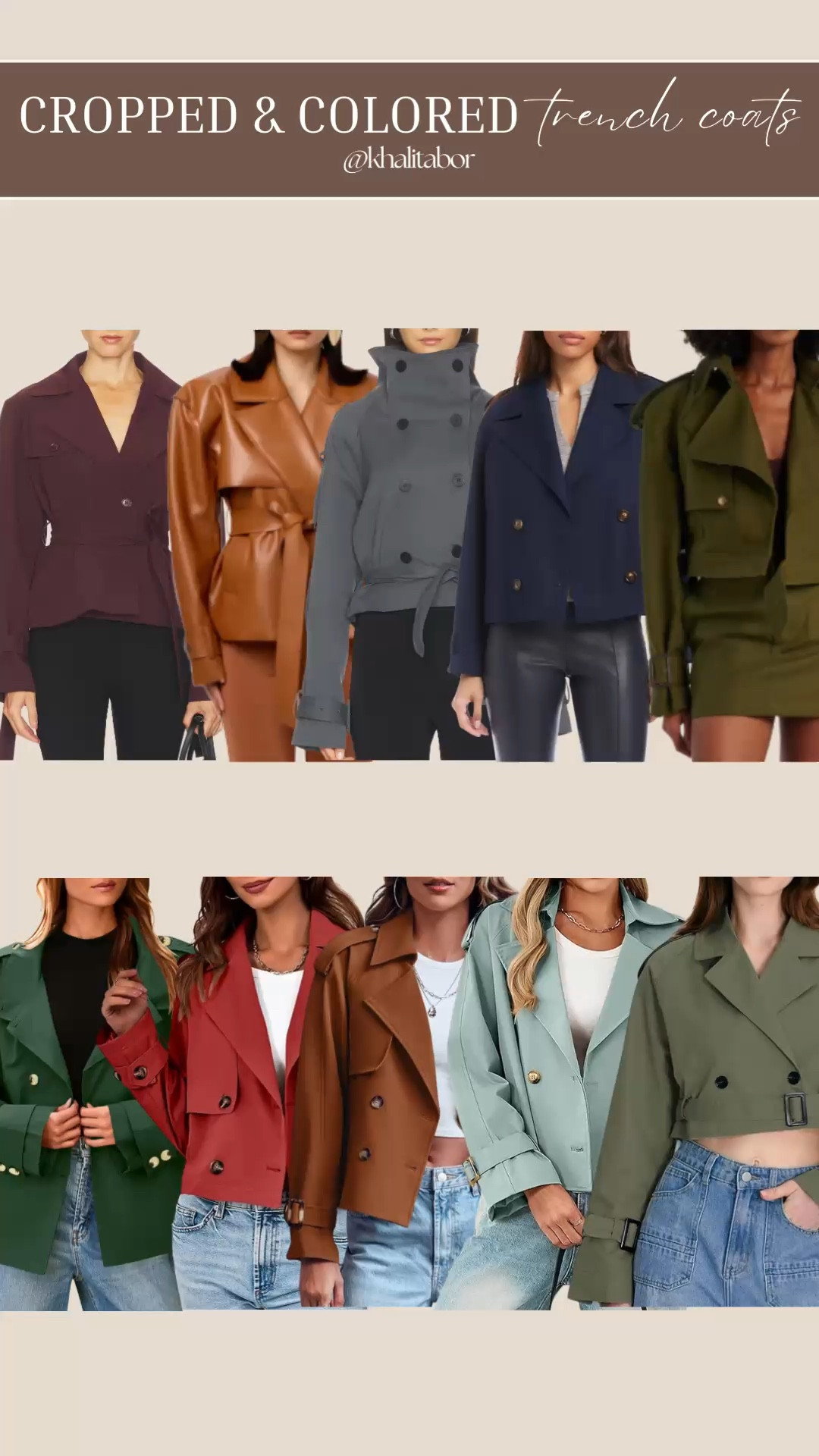 Spring cropped trench coats! 

#LTKootd #LTKPlusSize #LTKMidsize
