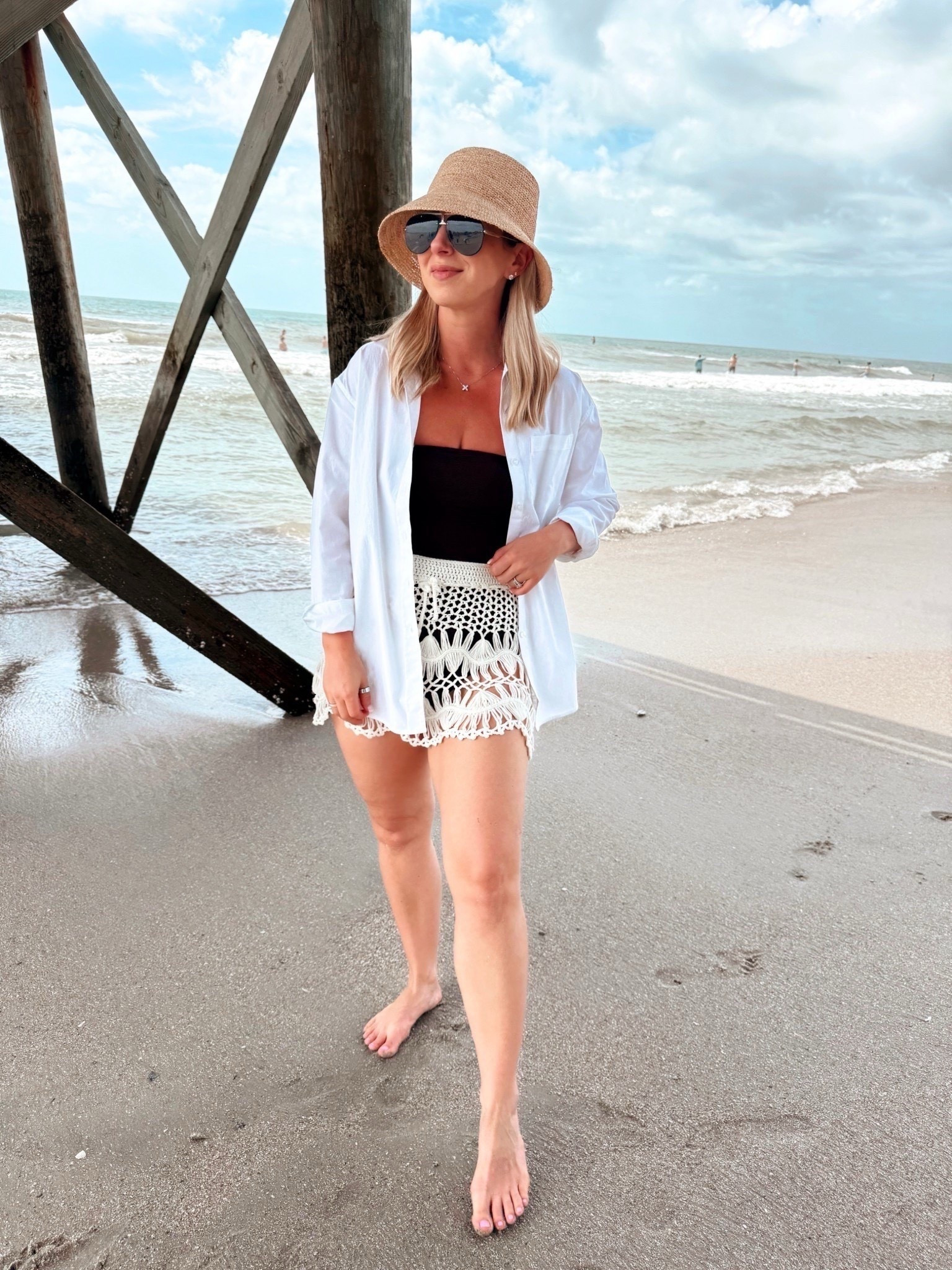Manifesting moving back to the beach after Brayden graduates high school! 🫶🏻🌊 No but seriously, I miss being a 20 minute drive to the beach! 😭 Wore my fave crochet skirt & wrinkle resistant shirt that is perfect as a coverup when you get too much sun! 

Shirt size down (XS), size medium skirt 

Spring break, summer outfits, summer fashion, swimsuit coverup 

#LTKootd #LTKmomlife #LTKSwim