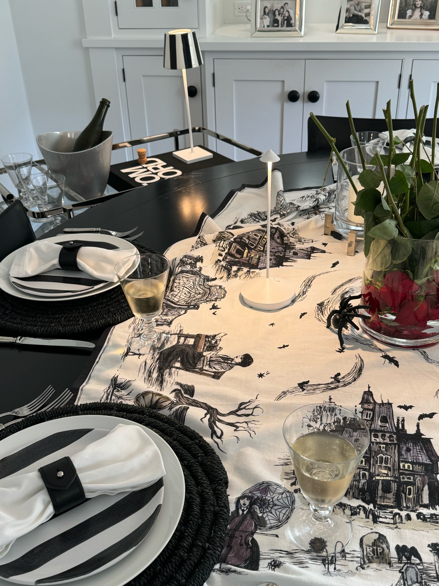 our addams family inspired tablescape for halloween!! 🕷️

#LTKGiftGuide #LTKHalloween #LTKSeasonal