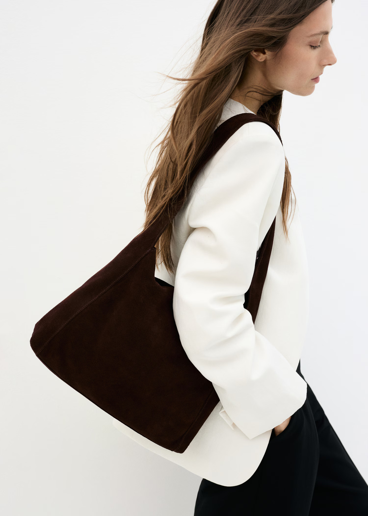 Suede shoulder bag - Women | MANGO USA | Mango (US/MX/AU)
