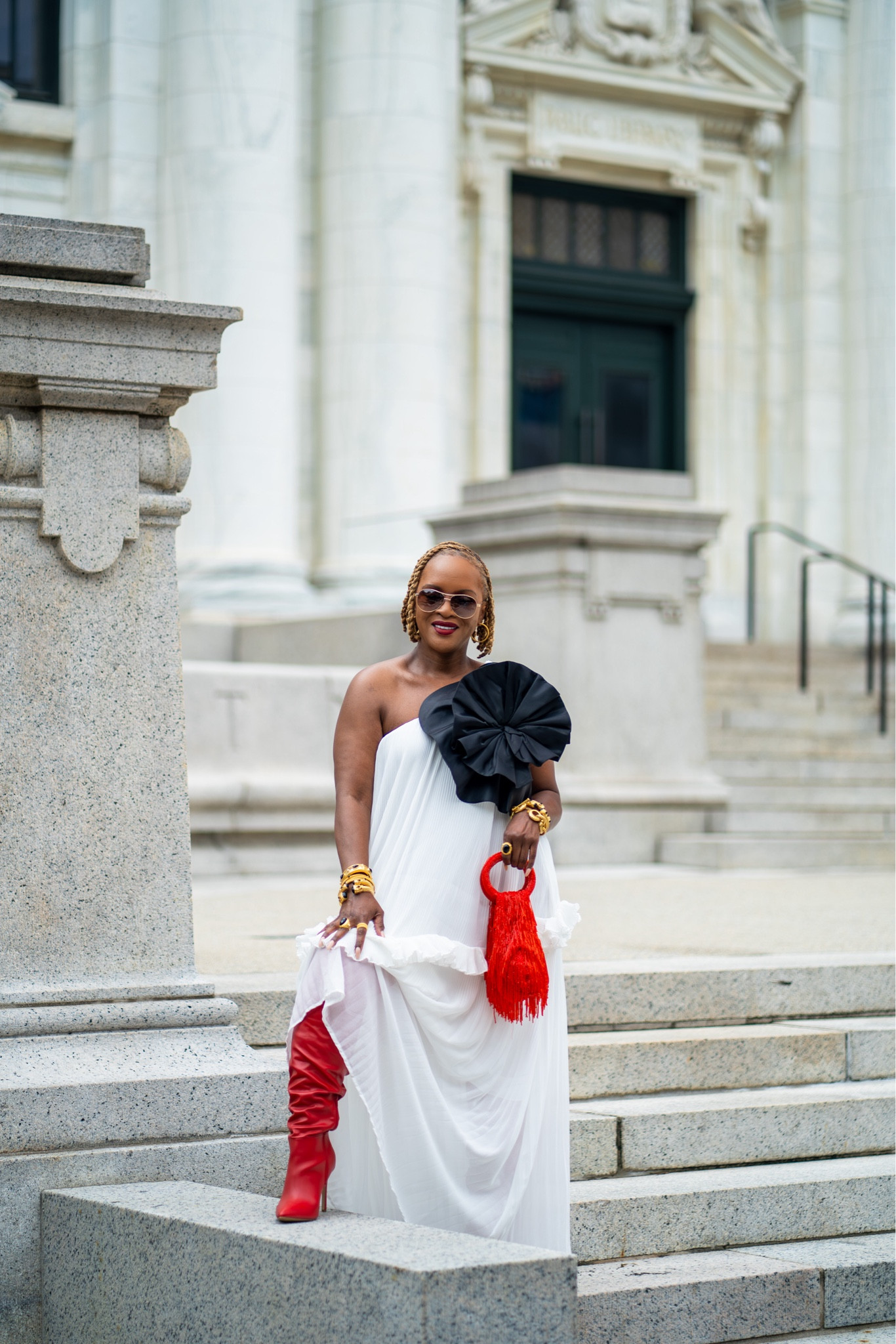 White flowy dress with red boots for fall 

#LTKShoeCrush #LTKStyleTip #LTKOver40