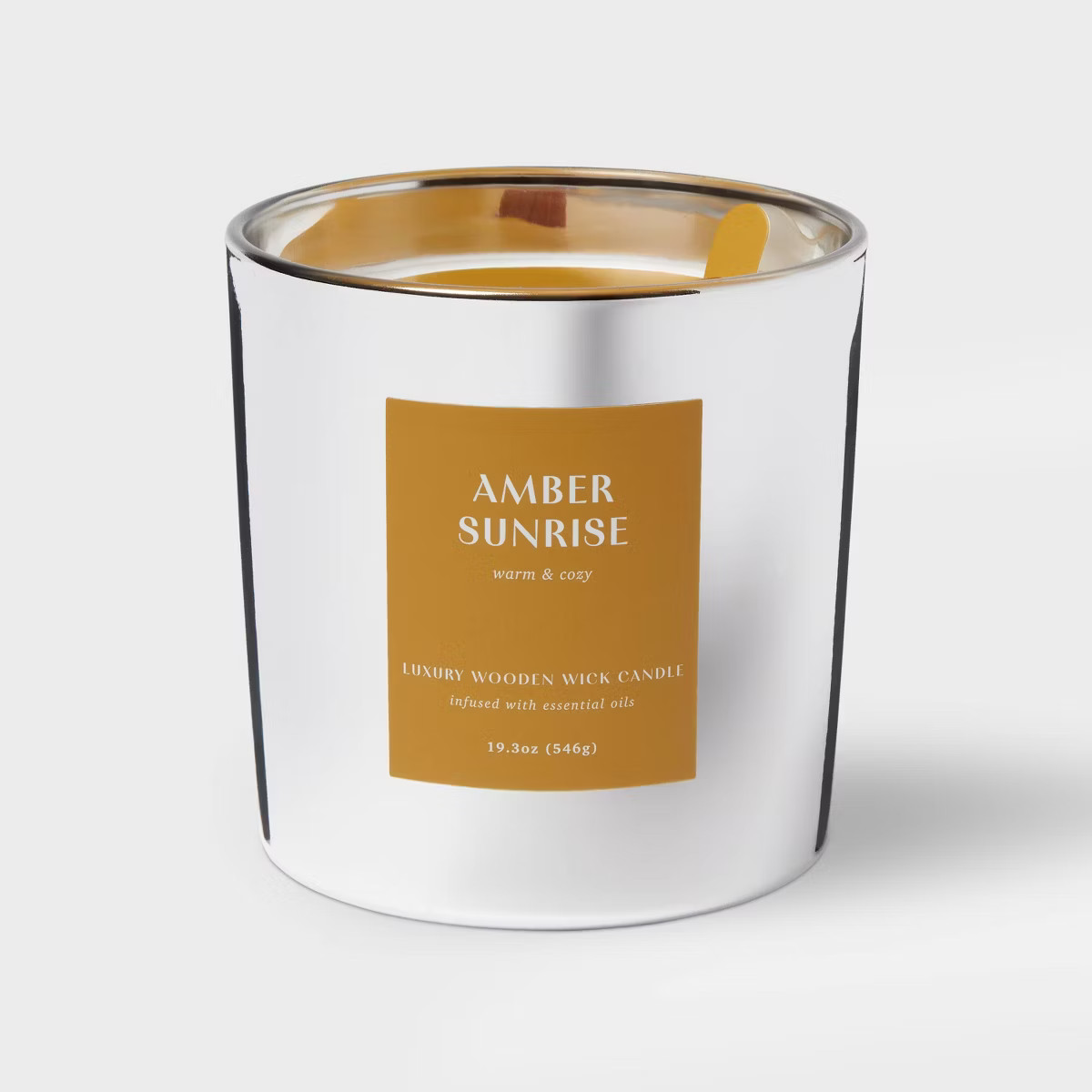 19.3oz Wooden Wick Jar Candle Amber Sunrise - Threshold™ | Target