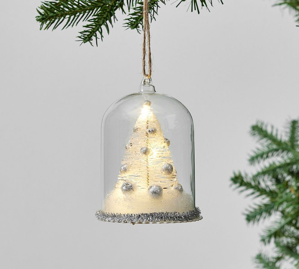 Lit Tree Cloche Ornament | Pottery Barn (US)