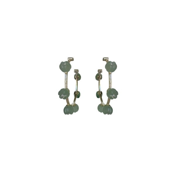 embellished jade hoops | Nicola Bathie Jewelry
