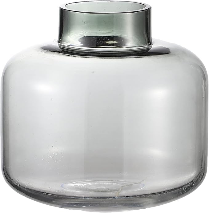 Black Glass Vase, Flower Vase, Round Glass Vase, Vase for Flowers, Unique Flower Vase, Tulip Vase... | Amazon (US)