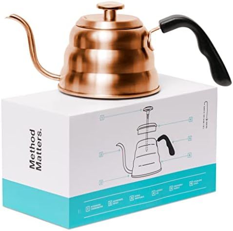Barista Warrior Pour Over Coffee Kettle with Thermometer - Gooseneck Kettle for Coffee and Tea, S... | Amazon (US)