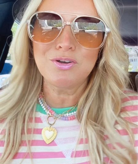 Current necklace stack and fav sunnies! 

#LTKFindsUnder50 #LTKSeasonal #LTKStyleTip