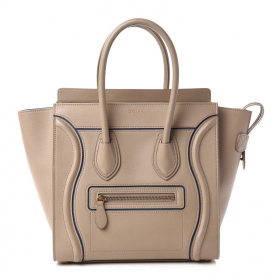 Smooth Calfskin Interstice Micro Luggage Light Taupe | Fashionphile