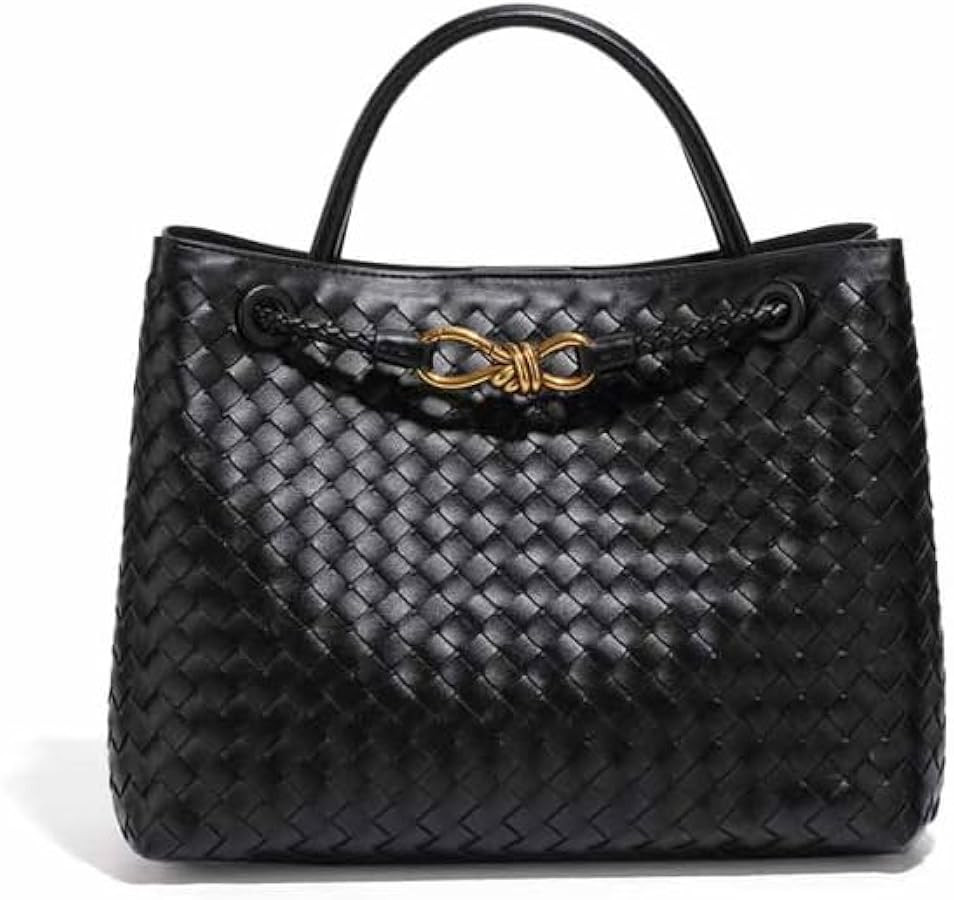 Woven Bags for Women Bowknot Small Tote Shoulder Hobo Crossbody Bags PU Leather Handwoven Woven P... | Amazon (US)