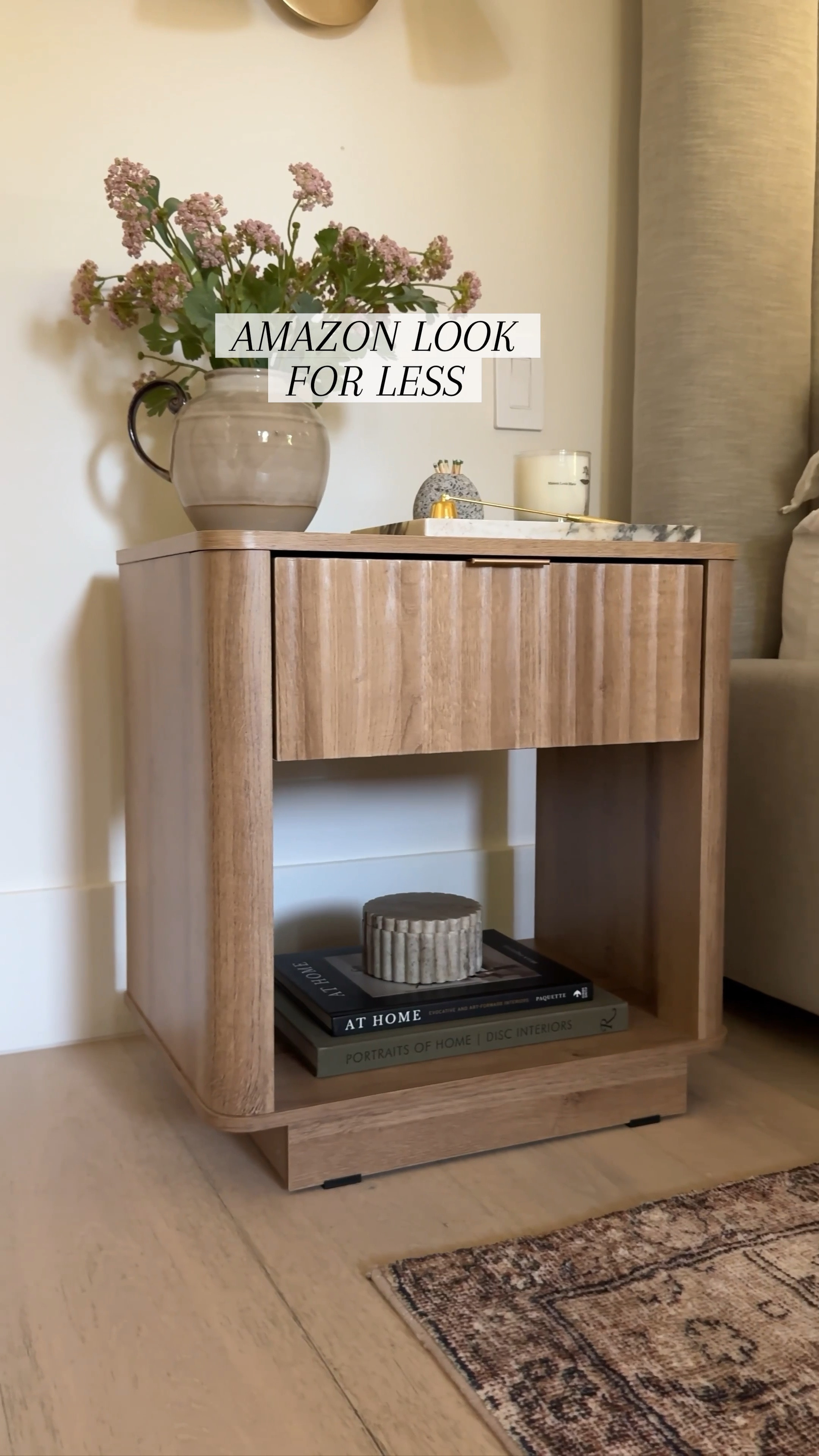 Amazon look for less! Only $159! Such a great price for this beautiful design. Love the curves and fluted detail 

Realistic looking flowers. I used 5 stems. Ceramic vase pitcher fake flowers pink flowers marble tray candle snuffer amazon canisters McGee and co wood nightstand walmartt

#LTKSaleAlert #LTKHome #LTKFindsUnder100