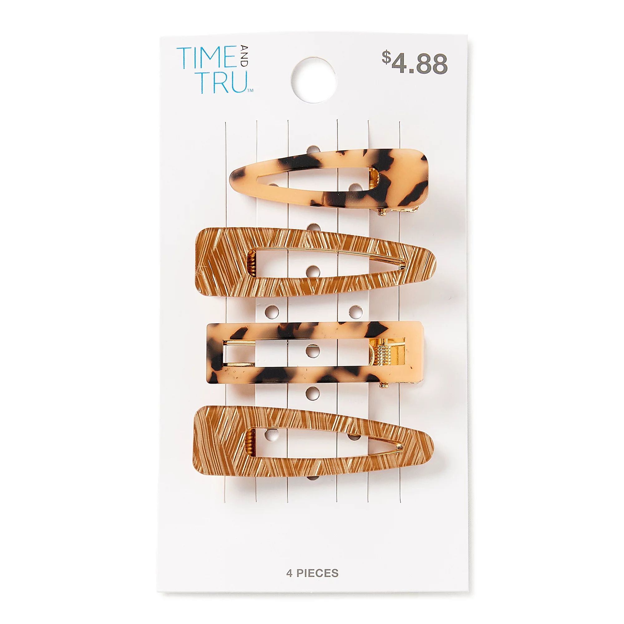 Time and Tru Hair Clips, 4-Pack | Walmart (US)
