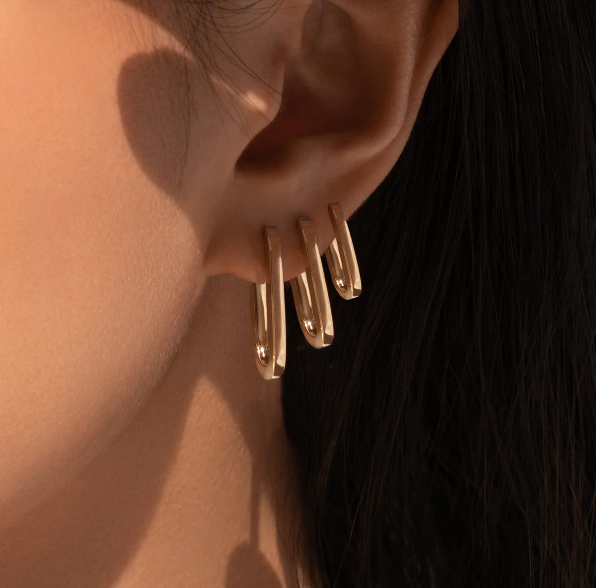 Triple Threat Gold Hoop Earring Set | AUrate New York