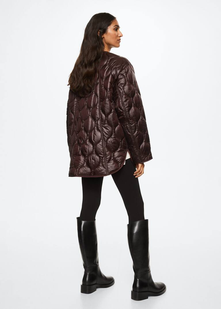 Oversize quilted coat -  Women | Mango USA | MANGO (US)