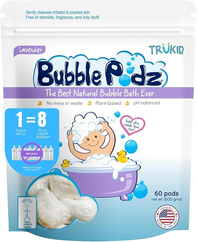 TruKid Bubble Podz Bubble Bath for Baby & Kids, Gentle Refreshing Bath Bomb for Sensitive Skin, p... | Amazon (US)