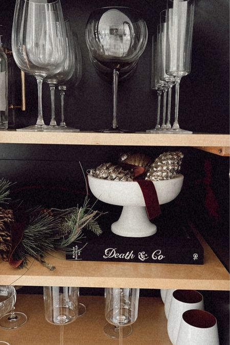 Bar cabinet bar cart decor wine glasses holiday entertaining Christmas decor 

#LTKSeasonal #LTKhome #LTKHoliday