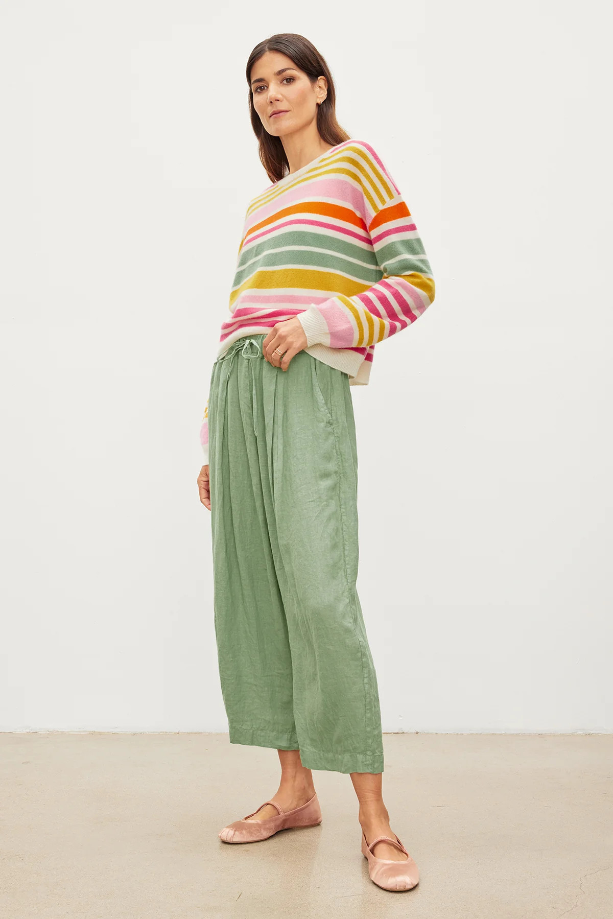 HANNAH WOVEN LINEN WIDE LEG PANT | Velvet by Graham & Spencer