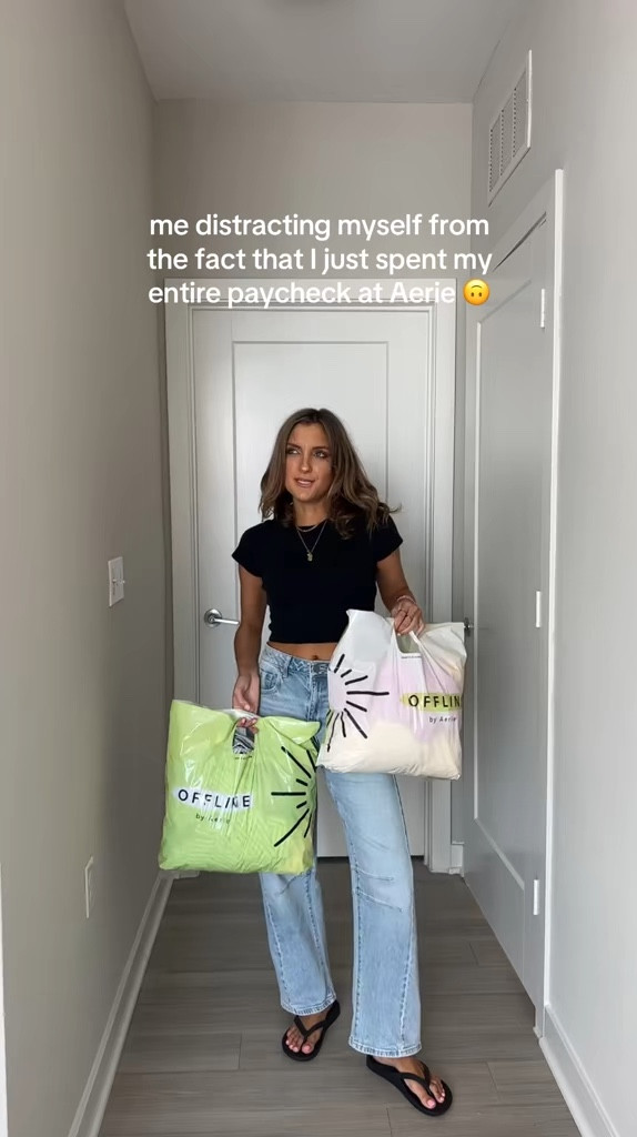 huge Aerie try on haul. lots of new spring outfits 🌴🎀 wearing XS in everything 